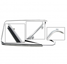 Outside window scraper, chrome + rubber, left, each, German quality3322-VW-Bus-T2-rechts